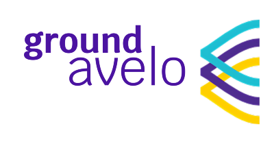 An altered logo for Avelo that includes the word 'Ground' on top of the word 'Avelo'